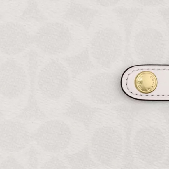 NWT 🤍 Coach Notebook in Signature Canvas and Smooth Leather • Chalk / White - Picture 3 of 6